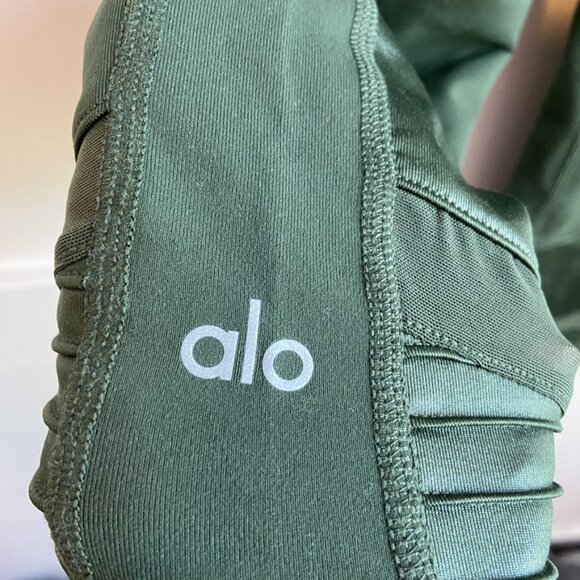 NWOT Alo Yoga Hunter Green High Waist Moto Leggings - Picture 6 of 8